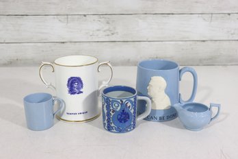 Wedgwood Blue & White Jasperware Mug & Tableware Lot  Commemorative & Decorative Pieces