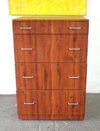 Modern File Chest With Chrome Handles  Four-Drawer Storage