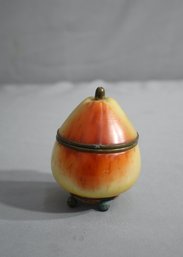Vintage Fine Porcelain Enamel Pear Trinket Box