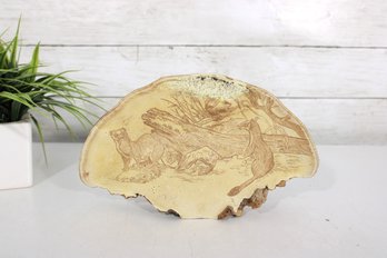 Folk Art Hand Carved Fungus Mushroom Wood Sculpture  Rustic Nature Scene  6' X 10'