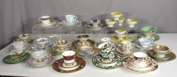 Large Vintage & Antique Teacup And Saucer Collection  Mixed Patterns & Styles  Group Lot