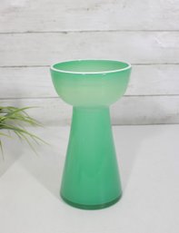 Signed Studio Pottery Bowl 1998  White Rim Decorative Dish  9' X 5' Round