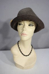 #33-Antique Victorian Black Vulcanite Chain Link Necklace  Mourning Jewelry