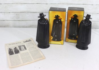 Wedgwood Dor Dor Black Decanter  BMW Edition  Sculptural Porcelain Bottle W/ (total Of 4, 2 Inside Of Box)