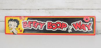 Betty Boop Way Street Sign  Vintage Style Metal Wall Sign  24' X 5'