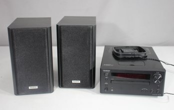 Onkyo CS-325 CD Receiver & Onkyo D-035 Speakers  Compact Audio System-untested