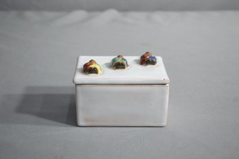 Craft Glazed Earthenware Box, Artisan Signed
