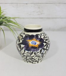 Art Deco SMF Schramberg Majolica Vase  Floral Hand Painted Decor  Germany  5'