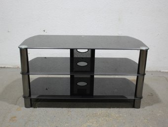 Black Glass TV Stand