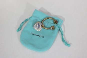 Tiffany & Co. Return To Tiffany Heart Tag Key Ring W/ Pouch  Brass Tone