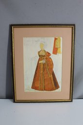 'Signed John Bloomfield Costume Design Print