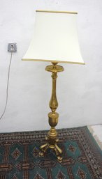 60 Heavy Solid Brass Floor Lamp  Classic Elegance With Square Shade