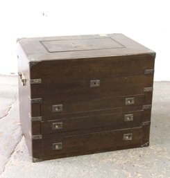 D.r Dingwall Solid Wood Silverware Storage Box With Three Drawers