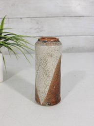 Vintage Studio Pottery Vase  Mid-Century Modern Earth Tone Glaze  6'  As Is (Crack)