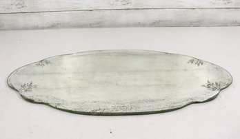 Large Vintage Oval Mirror Multi Convex   24 X 14