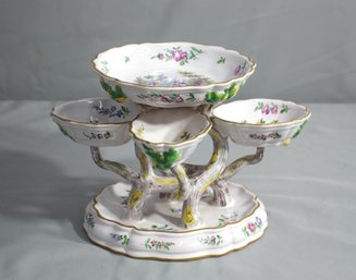 Antique French Faience Sweetmeat Stand