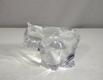 4'H X 5'W Solid Glass Bear Figurine
