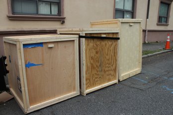 Three Very Large Wooden Crates