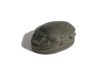 'Carved Composition  Egyptian Scarab With Hieroglyphics