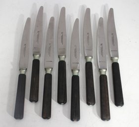 Set Of 8 Vintage J.A. Henckels Solingen Knives  Wooden Handles  Germany