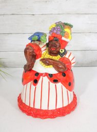 Fitz & Floyd Rio Rita Cookie Jar  Jamaican Lady Dancer  Rare Collectible  12'