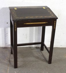 Vintage Painted Writing Desk With Stencil Decor
