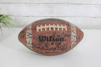 Vintage Wilson Autographed Football  Multi-Signature  NFL Style Leather Ball