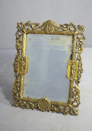 Vintage 1904 Brass Decorative Mirror With Legal And Justice Emblems