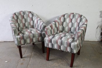Pair Of Minhas Furniture Accent Chairs-- Some Wear