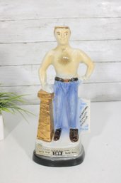 VTG 1971 Jim Beam Tulsa Man Decanter  Regal China Petroleum Expo Whiskey Bottle 13' (No Hat)