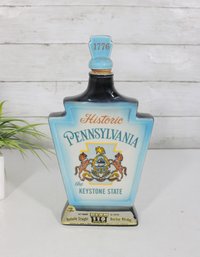 VTG Jim Beam Historic Pennsylvania Decanter 1776 Keystone State Regal China 11.5'