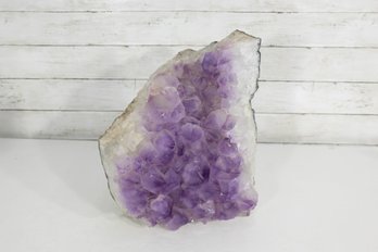 Very Large Natural Amethyst Crystal Cluster Geode  14 X 12 Display Specimen  Deep Purple Points