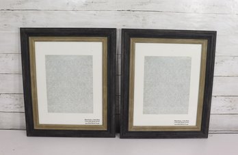 Set Of 2 Decorative Picture Frames  Black & Gold Finish  18 X 14
