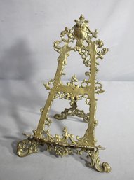 Ornate Victorian Brass Easel Stand