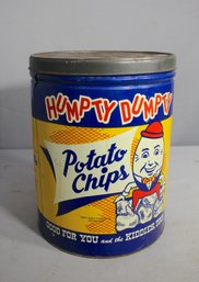 Large Humpty Dumpty Potato Chips Tin With Lid
