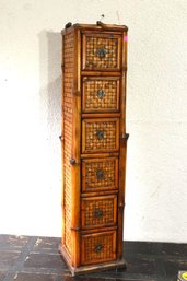 Faux Bamboo 6 Drawer Stand