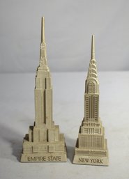 Metal Souvenir Empire State Building And Chrysler Building Figurines