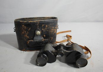 Antique Binoculars With Original Leather Case