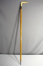 Vintage Pakistan' Walking Cane With Removable Ivory-Like Handle