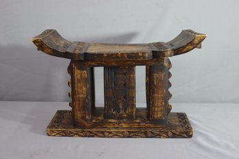 Traditional Folk Craft Asante Stool Handcrafted In Ghana