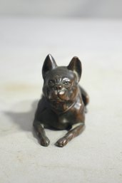 BRONZE METAL BOSTON DOG ART STATUE SCULPTURE PAPERWEIGHT