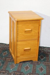 Compact Wooden 2-Drawer Filing Cabinet