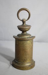 Elegant Antique Brass Doorstop With Ornamental Handle