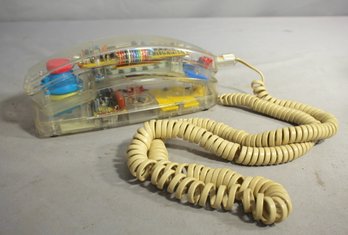 Vintage 1990s Clear Phone Push Button Dial Landline