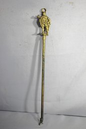Vintage Mid-Century Modern Solid Brass Back Scratcher - Ornate Figure Handle
