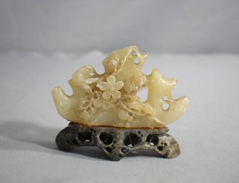 Carved Soapstone Floral Sculpture