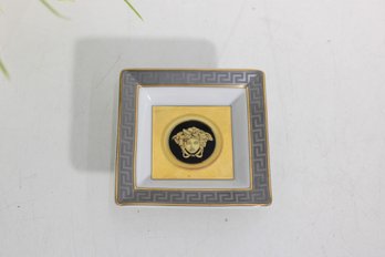 Versace By Rosenthal Prestige Gala Square Tray  Medusa Porcelain Dish 3 X 3