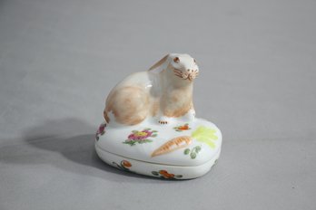 Vintage Tiffany's French Limoges Bunny Figurine Trinket Box