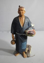 'The Fishmonger' - Vintage Hakata Urasaki Doll