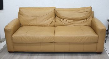 Italian Leather Love Seat